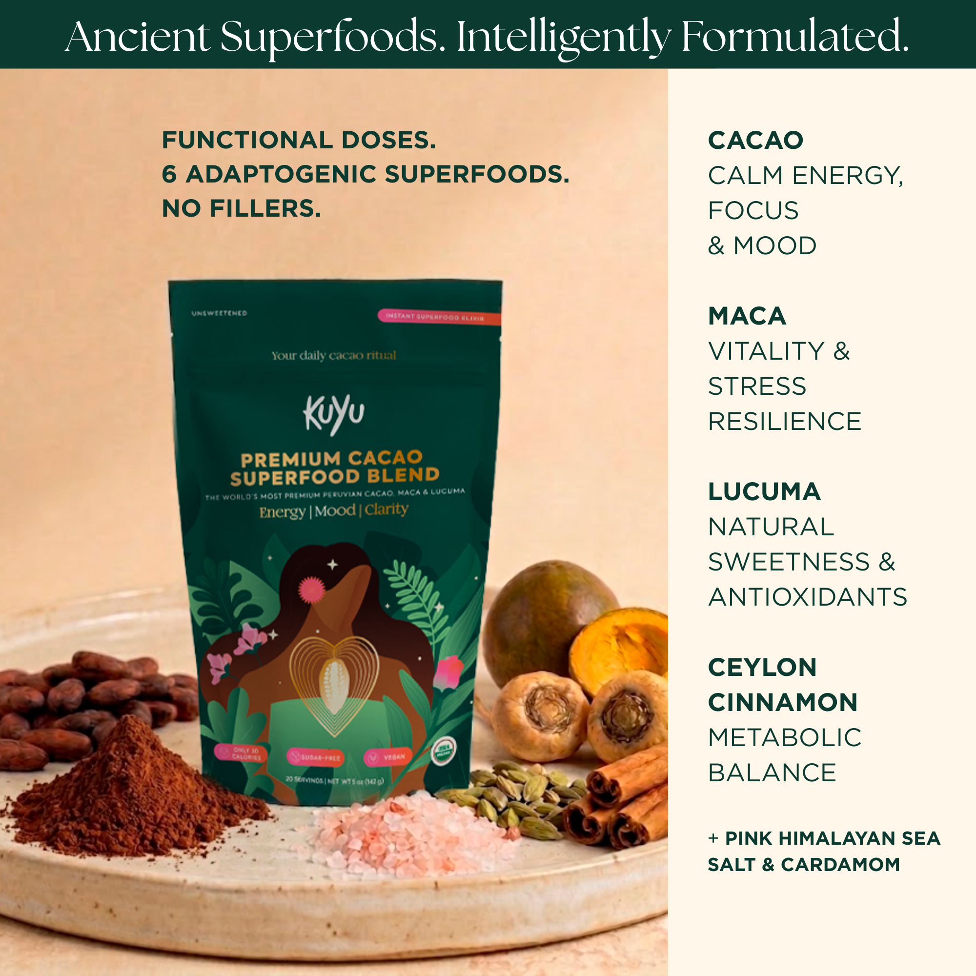KUYU Cacao Superfood Blend